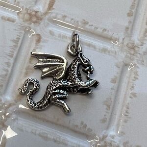 Sterling Silver .925 Dragon Pendant Charm – Mythical Fantasy Creature